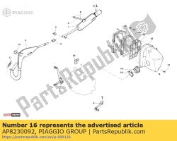 Aprilia AP8230092, Luchtfilterkast basis, OEM: Aprilia AP8230092