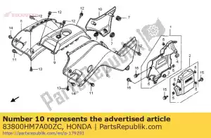 honda 83800HM7A00ZC ok?adka, r. bok * r232 * (r232 patriota czerwony) - Dół