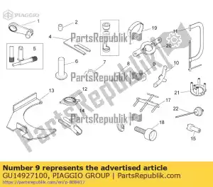 Piaggio Group GU14927100 seal ring onto flange fly.side - Bottom side