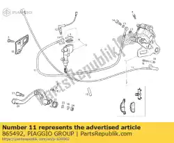 Here you can order the pipe fitting from Piaggio Group, with part number 865492: