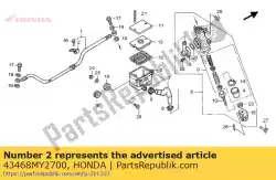 Here you can order the guide, rr. Brake hose from Honda, with part number 43468MY2700: