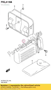 Suzuki 4743114D00 box, strumento - Il fondo