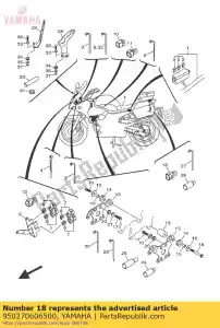 yamaha 950270606500 bout, kleine flens - Onderkant