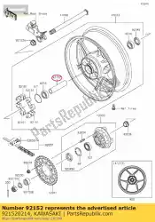 Ici, vous pouvez commander le collier, moyeu rr, l = 137 zx636-c1h auprès de Kawasaki , avec le numéro de pièce 921520214: