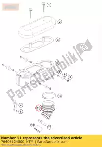 ktm 76406124000 arranque de admisión - Lado inferior