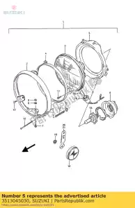 suzuki 3513045030 anneau, lampe frontale - La partie au fond