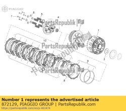 Aprilia 872129, Alloggiamento frizione, completo, OEM: Aprilia 872129