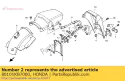 Aqui você pode pedir o colarinho, 8x15 em Honda , com o número da peça 80101KB7000: