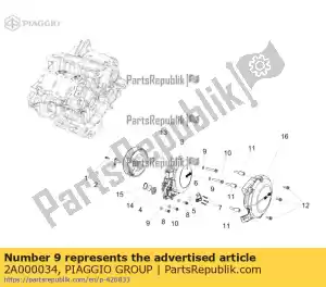 Piaggio Group 2A000034 afdichtring - Onderkant