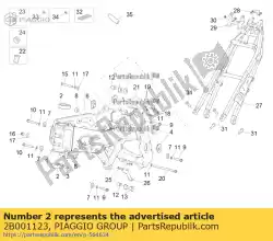 Aquí puede pedir par de bujes de dirección de Piaggio Group , con el número de pieza 2B001123: