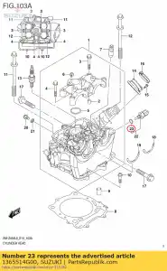 suzuki 1365514G00 o ring - Onderkant