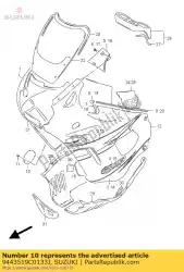 Ici, vous pouvez commander le couvercle, huile auprès de Suzuki , avec le numéro de pièce 9443519C0133J: