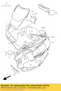 Suzuki 9443519C0133J couvercle, huile - La partie au fond