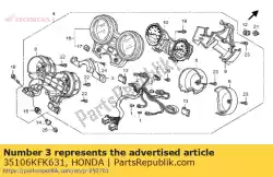 Here you can order the cover, combination switch from Honda, with part number 35106KFK631: