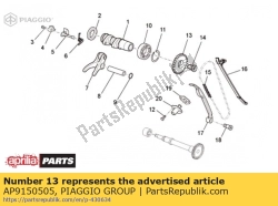 Aprilia AP9150505, Rozrz?d z = 21, OEM: Aprilia AP9150505