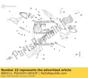 Piaggio Group 896513 lampa h6w - Dół