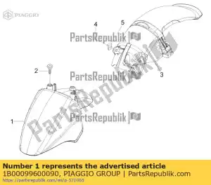 Piaggio Group 1B00099600090 parafango anteriore - Il fondo