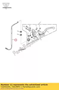 triumph T2049200 cable, clutch - Bottom side