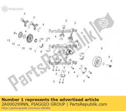 Aprilia 2A000299NN, Aandrijfas nn, OEM: Aprilia 2A000299NN