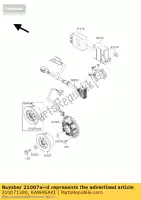 210071390, Kawasaki, wirnik, i = 5,9 kgcm2 kawasaki kx  m l kx125 125 , Nowy