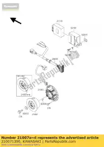 Kawasaki 210071390 rotor,i=5.9kgcm2 - Bottom side