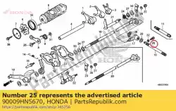 Aquí puede pedir perno, brida especial, 6x1 de Honda , con el número de pieza 90009HN5670: