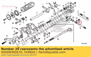 Honda 90009HN5670 bullone, flangia speciale, 6x1 - Il fondo