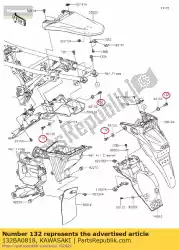 Qui puoi ordinare 01 bullone flangiato piccolo,8x18 da Kawasaki , con numero parte 132BA0818: