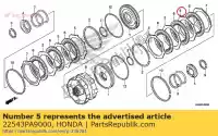 22543PA9000, Honda, placa, embrague (106 mm) honda trx650fa fourtrax rincon trx680fa sxs700m2p sxs700m4p 650 680 700 , Nuevo