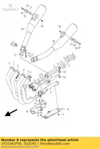 Suzuki 1421042F00 cuerpo manf - Lado inferior