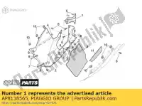 AP8138565, Piaggio Group, Proteção do silenciador aprilia rsv 1000, Novo