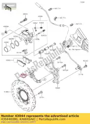 Qui puoi ordinare supporto-comp-pinza da Kawasaki , con numero parte 430440080: