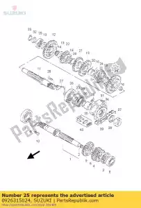 Suzuki 0926315024 rolamento de rolo - Lado inferior