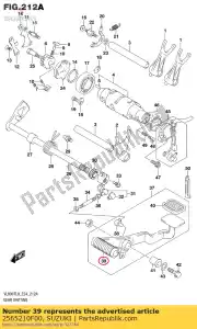 suzuki 2565210F00 borracha - Lado inferior