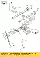 491180779, Kawasaki, árvore de cames-comp, admissão kawasaki zx6r ninja r zx 6r abs zx636 636 se 600 , Novo