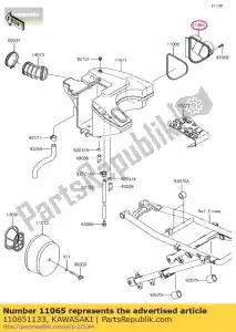 kawasaki 110651133 dop, luchtfilter kl650-c5 - Onderkant