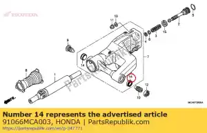 honda 91066MCA003 bearing, taper roller, 25x47x15 - Bottom side