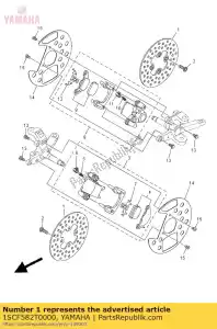 yamaha 1SCF582T0000 disco, freno (izquierda) - Lado inferior