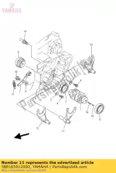 Ici, vous pouvez commander le fourche, shift 1 auprès de Yamaha , avec le numéro de pièce 5BE185012000: