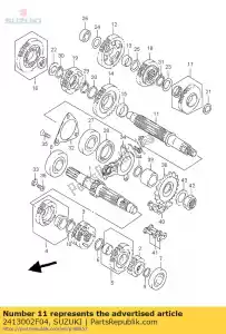 Suzuki 2413002F04 eixo, acionamento - Lado inferior