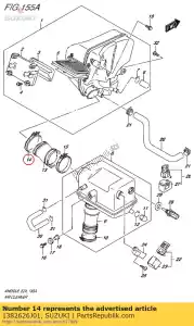 suzuki 1382626J01 braçadeira - Lado inferior