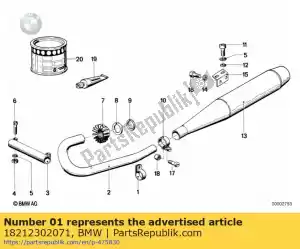 bmw 18212302071 pipe clamp left - Bottom side