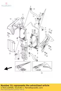 Suzuki 1783110H00 jaloezie, radiator - Onderkant