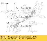 642024, Piaggio Group, lewy tylny kierunkowskaz aprilia piaggio  fly lbmc50100, lbmc50101 lbmc50200, lbmc50201 lbmm70100 sr sr motard typhoon zapc506b zapc526b zapc546b zapm707e zapm798g zapm898g zd4cs5,  50 125 150 2010 2011 2012 2013 2014 2016 2017 2018 2019 2020 2021 2022, Nowy