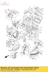 yamaha 1D72177G0200 caixa, bateria - Lado inferior