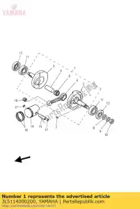 yamaha 3L5114000200 conjunto de cigüeñal - Lado inferior