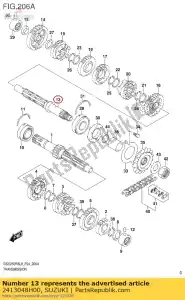 Suzuki 2413048H00 arbre, entraînement - La partie au fond