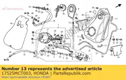 Qui puoi ordinare tubo flessibile, ritorno carburante da Honda , con numero parte 17525MCT003: