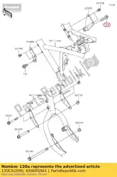 Qui puoi ordinare bullone flangia, 10x40 da Kawasaki , con numero parte 130CA1040: