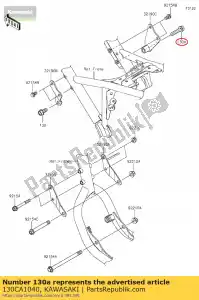 Kawasaki 130CA1040 bullone flangia, 10x40 - Il fondo